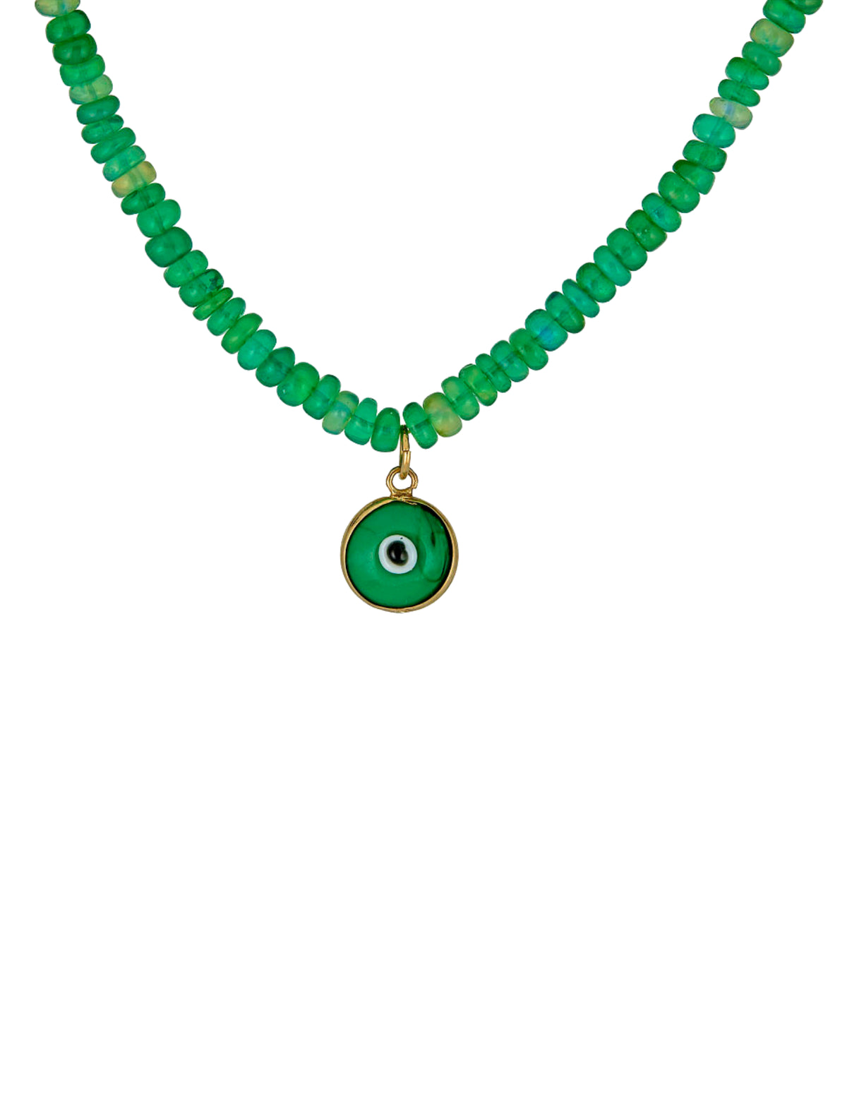Iris Necklace - Green Opal