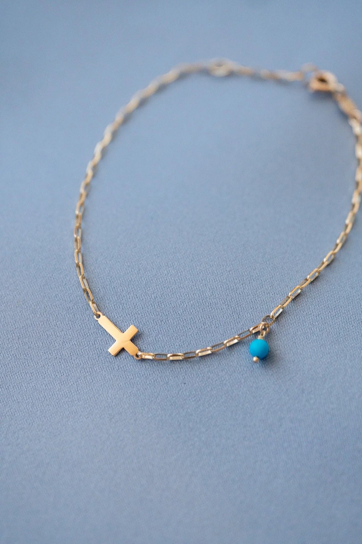 Turquoise Cross Bracelet