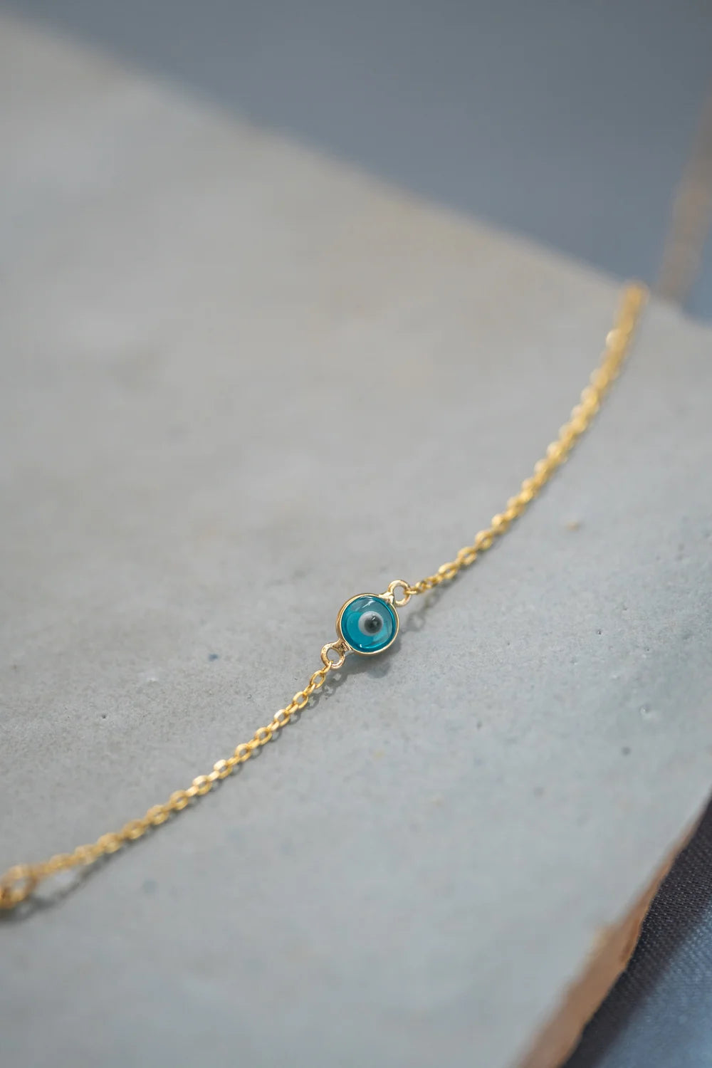 Evil Eye Nameplate Necklace - Greek