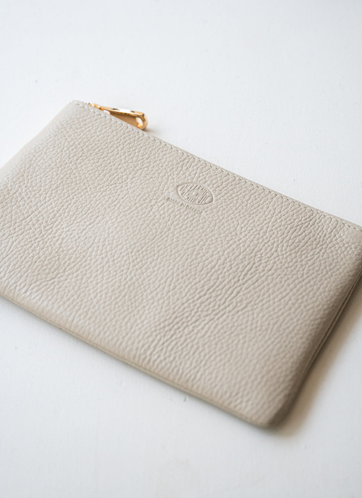 Large Leather Zipper Pouch