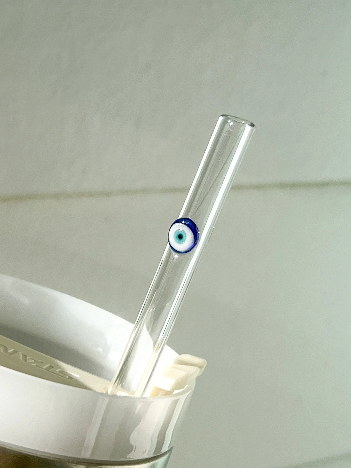 Evil Eye Glass Straw