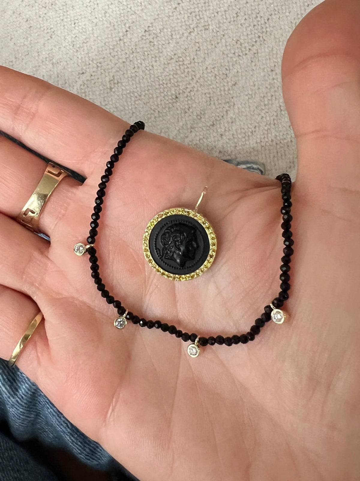 Meandros Alexander Coin Charm