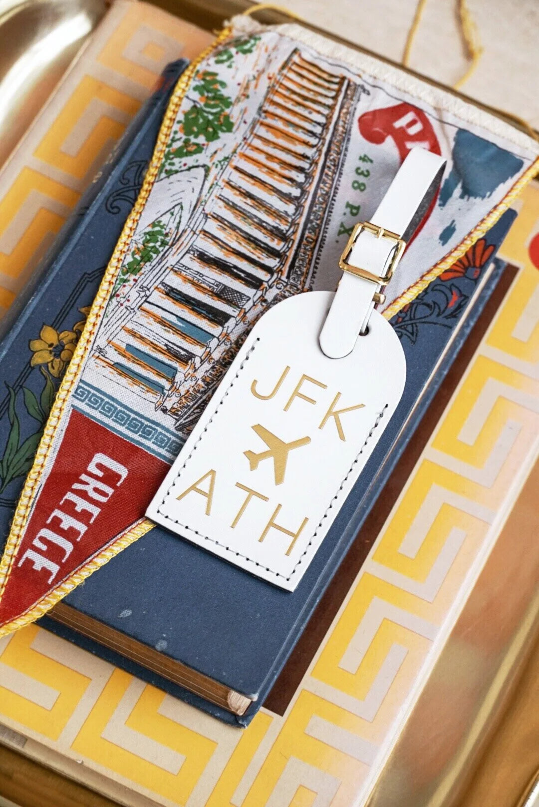 Take Me to Athens Luggage Tag - JFK