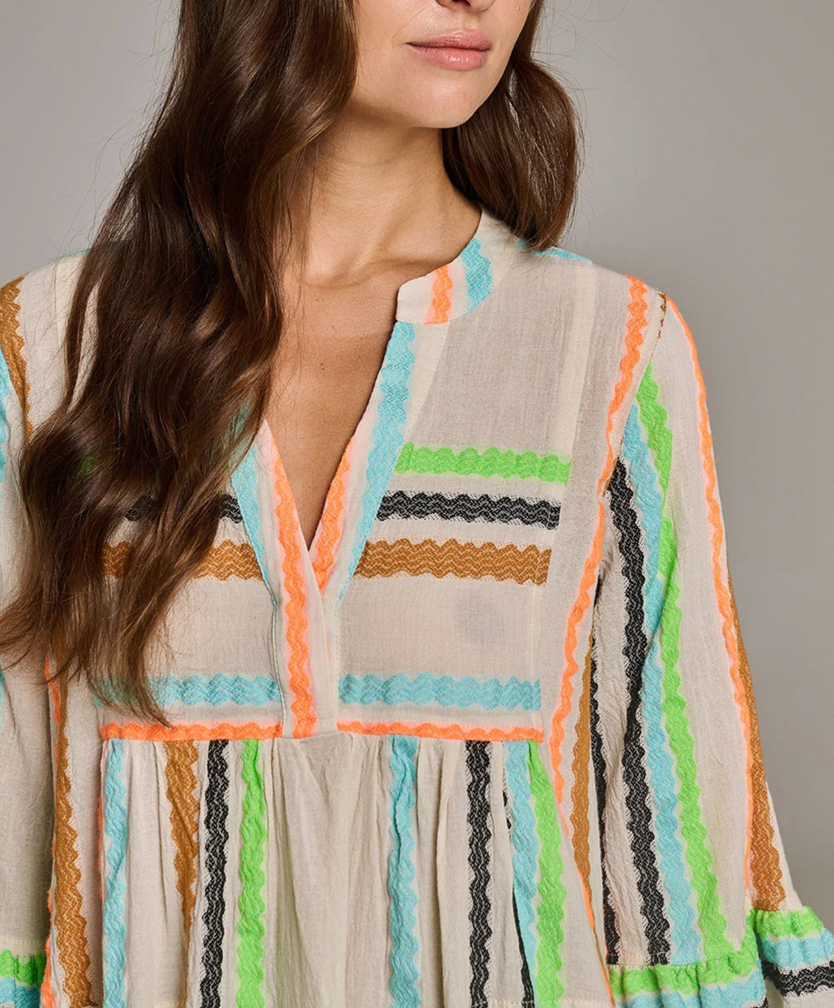Short Ella Dress - Multi Color Jacquard