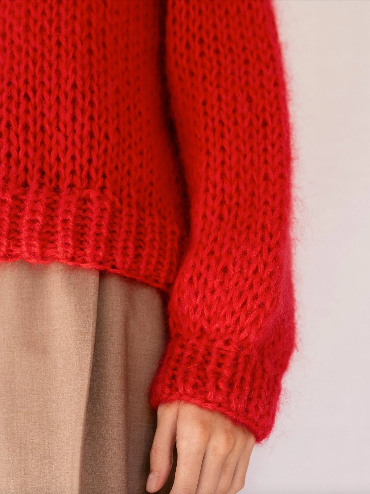 Relaxed Mohair Sweater in Lava