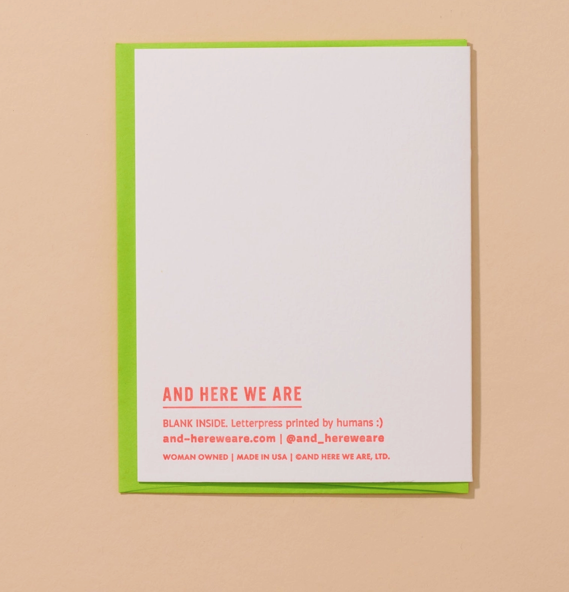 "You Grow Girl" Letterpress Card