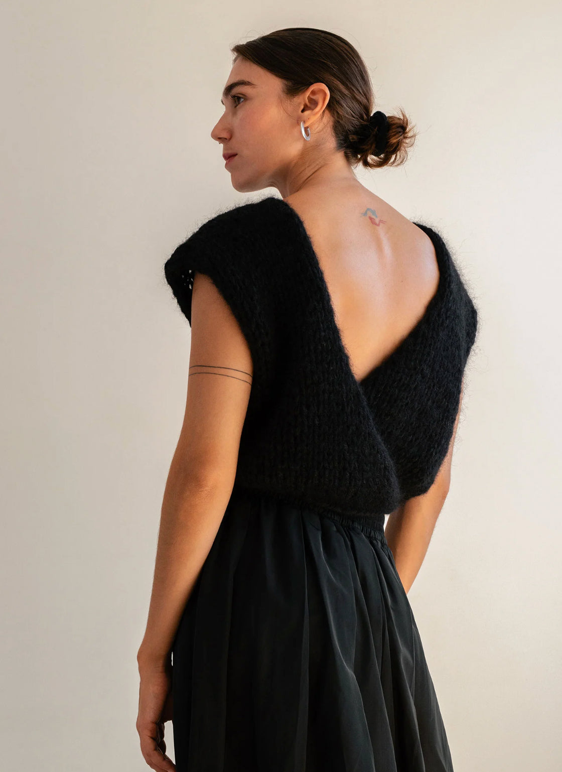Mohair Wrap Vest in Night