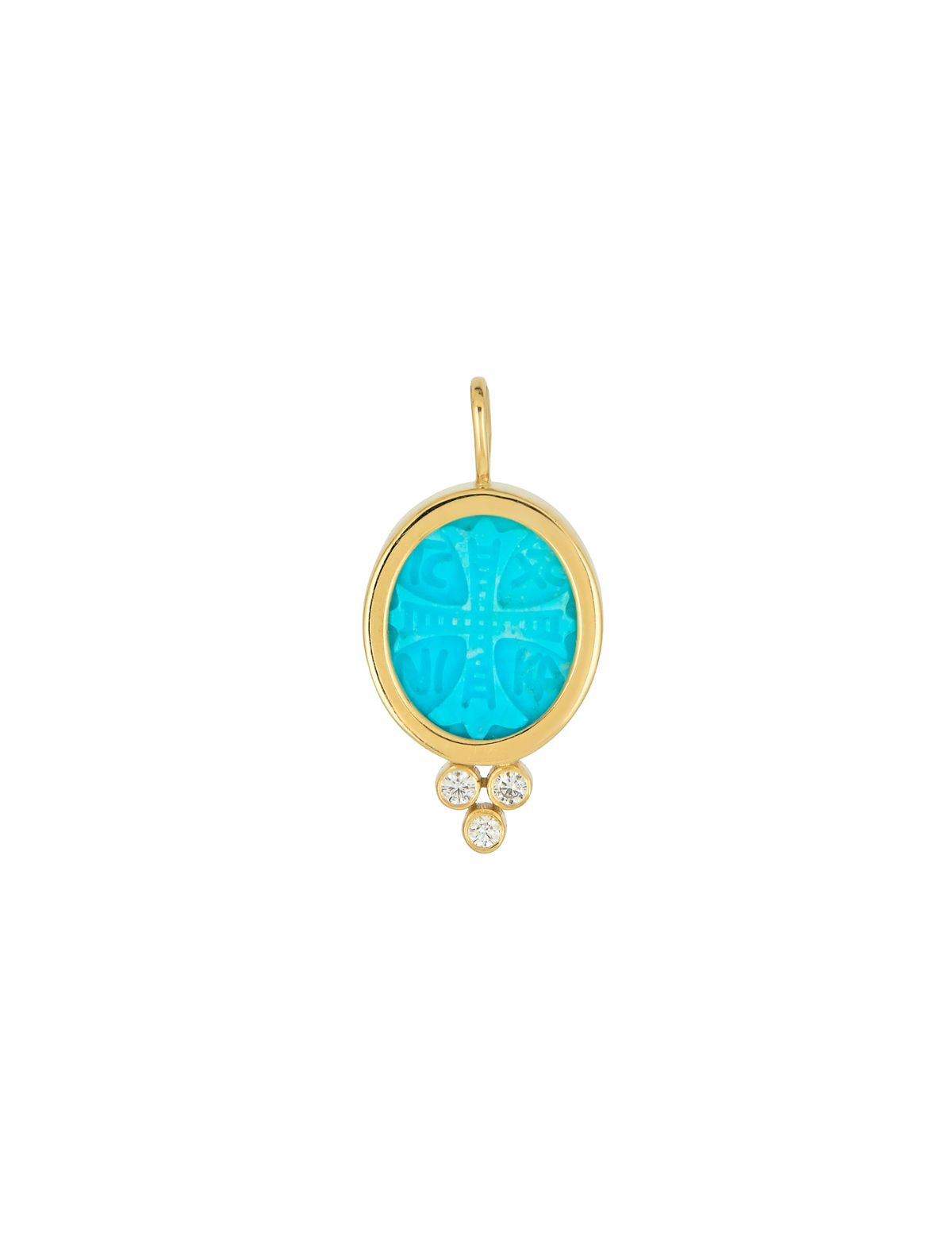 Oval Stone Konstantina Charm - Turquoise