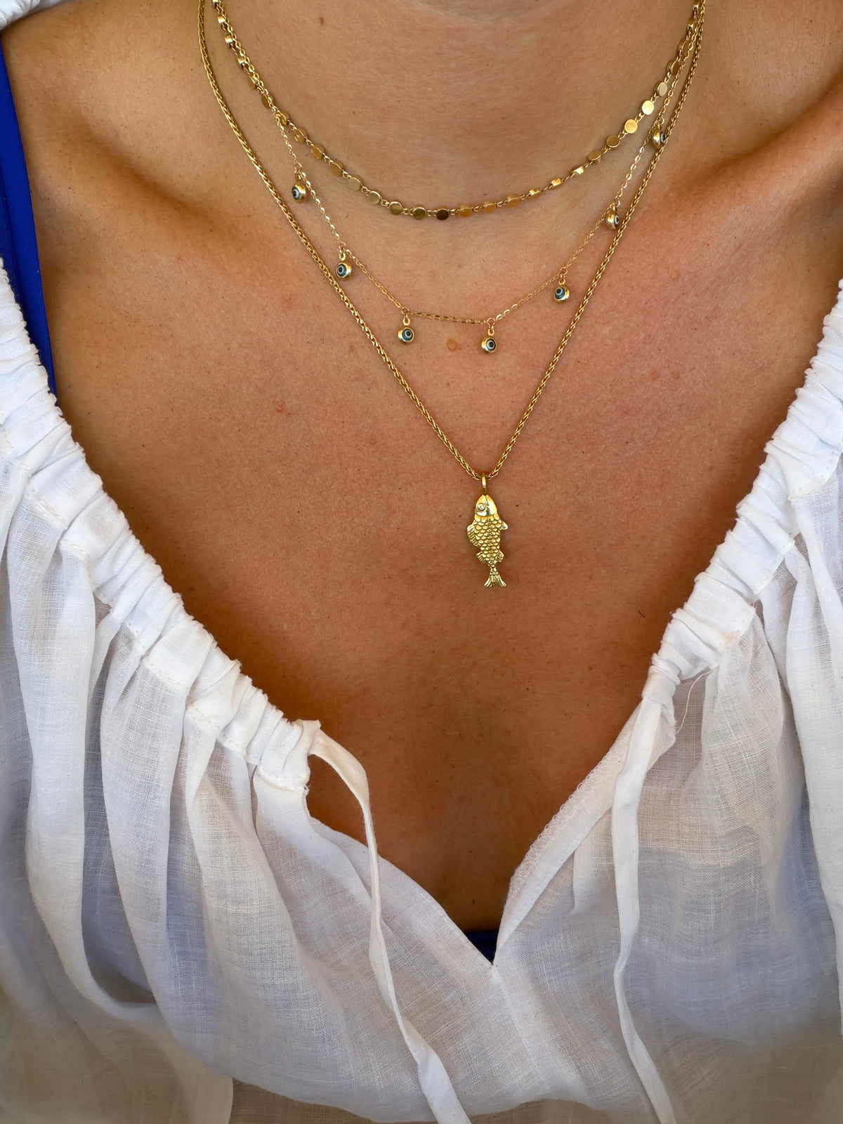 Evil Eye Drop Necklace