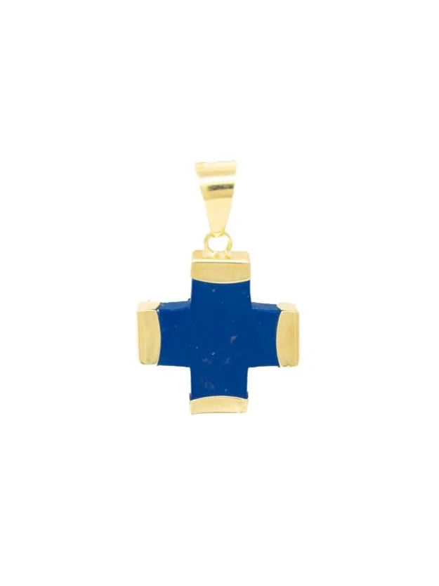 Royal Blue Cross Charm - Large