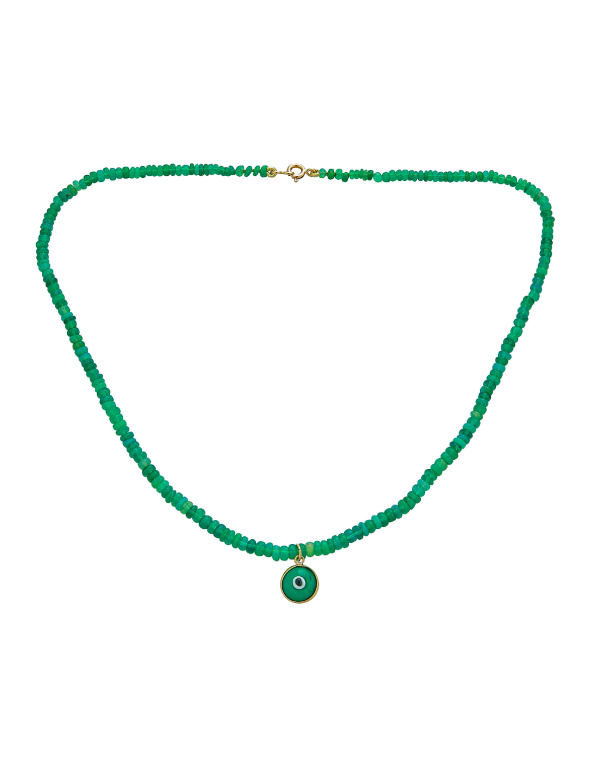 Iris Necklace - Green Opal