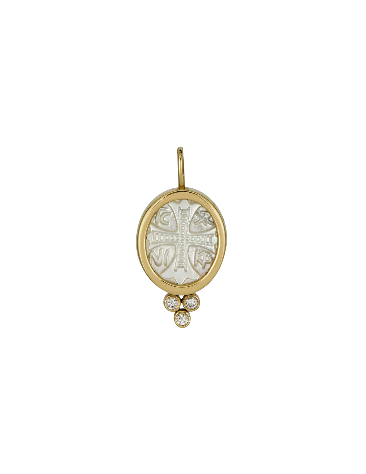 Oval Stone Konstantina Charm - Mother of Pearl