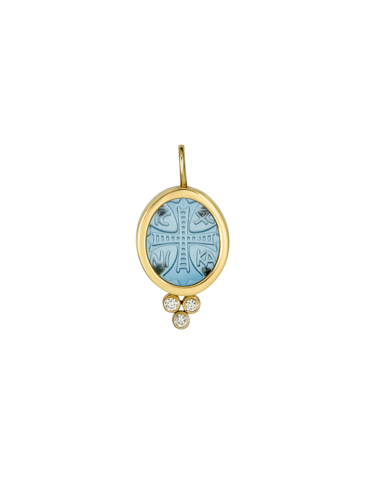 Oval Stone Konstantina Charm - Blue Spinel
