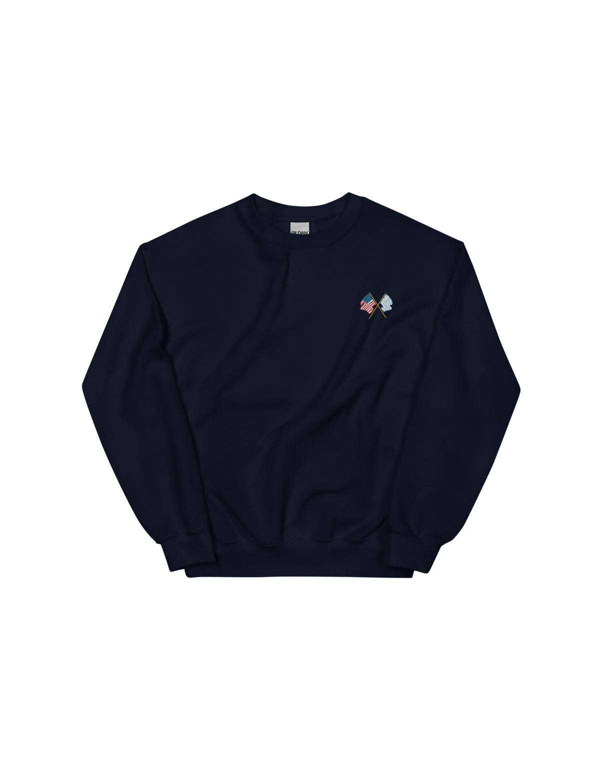Embroidered Greek and American Flag Sweatshirt