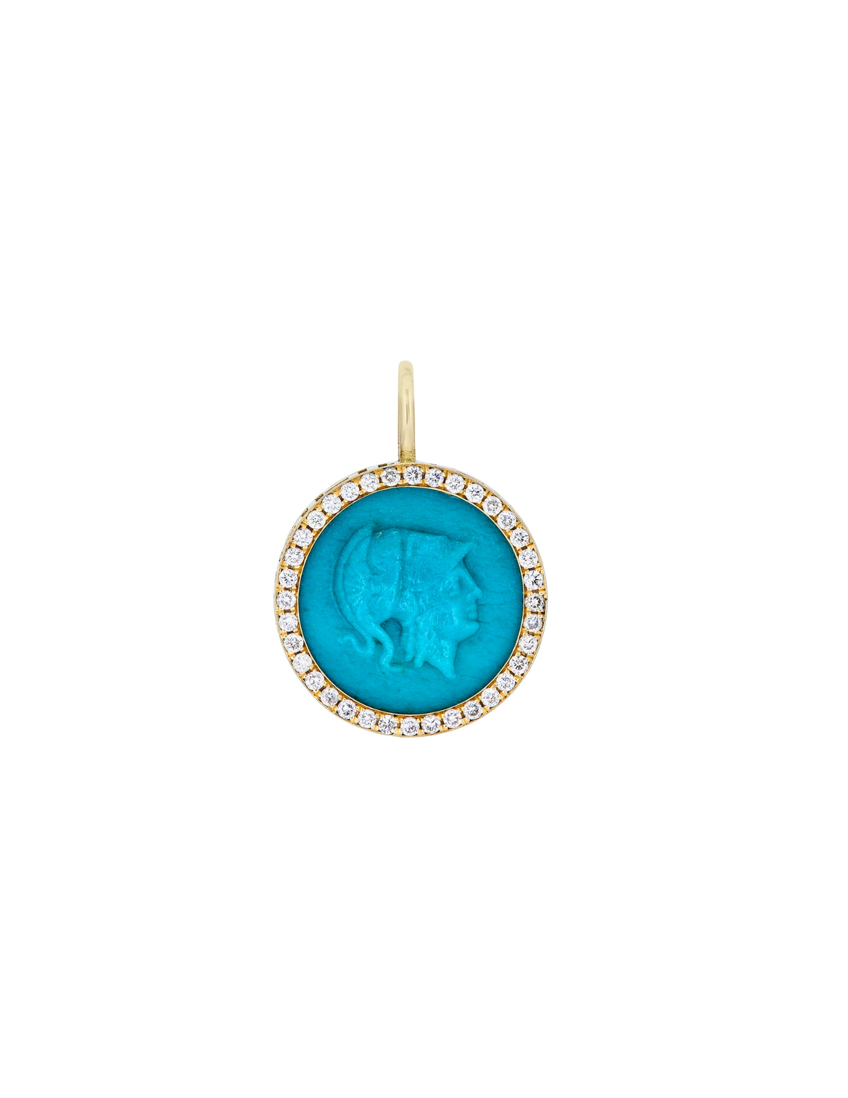 Meandros Athena Coin Charm - Gem Silica
