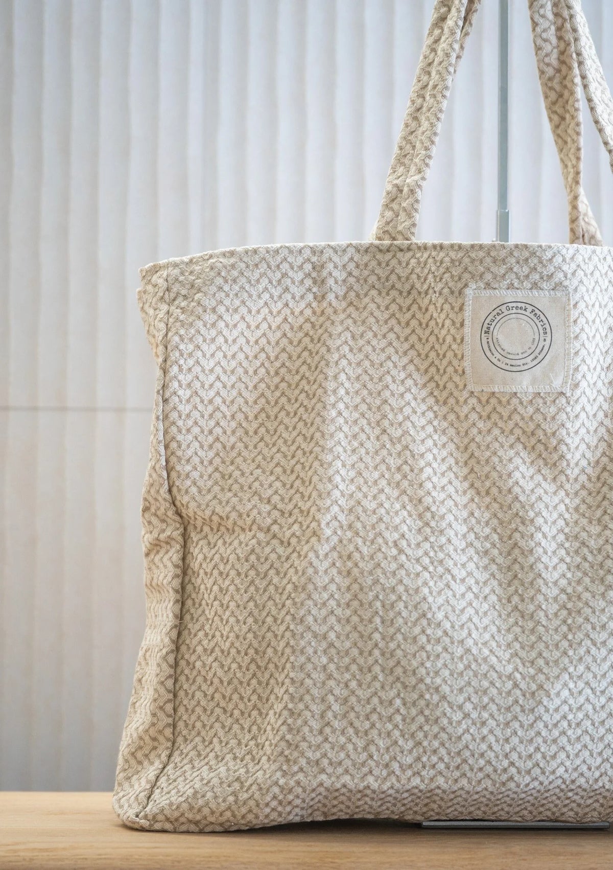 Big Tote - Sand Chevron