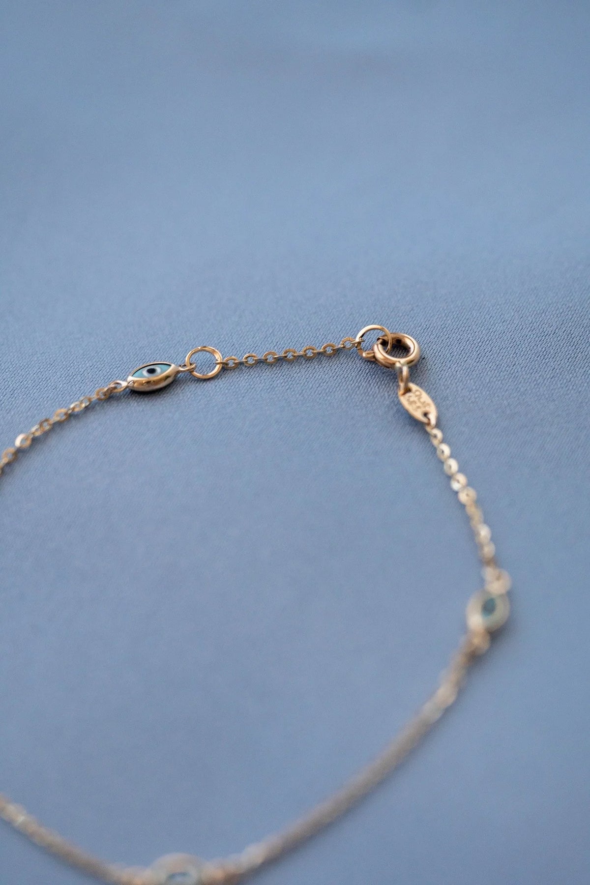 Evil Eye Station Bracelet - Blue
