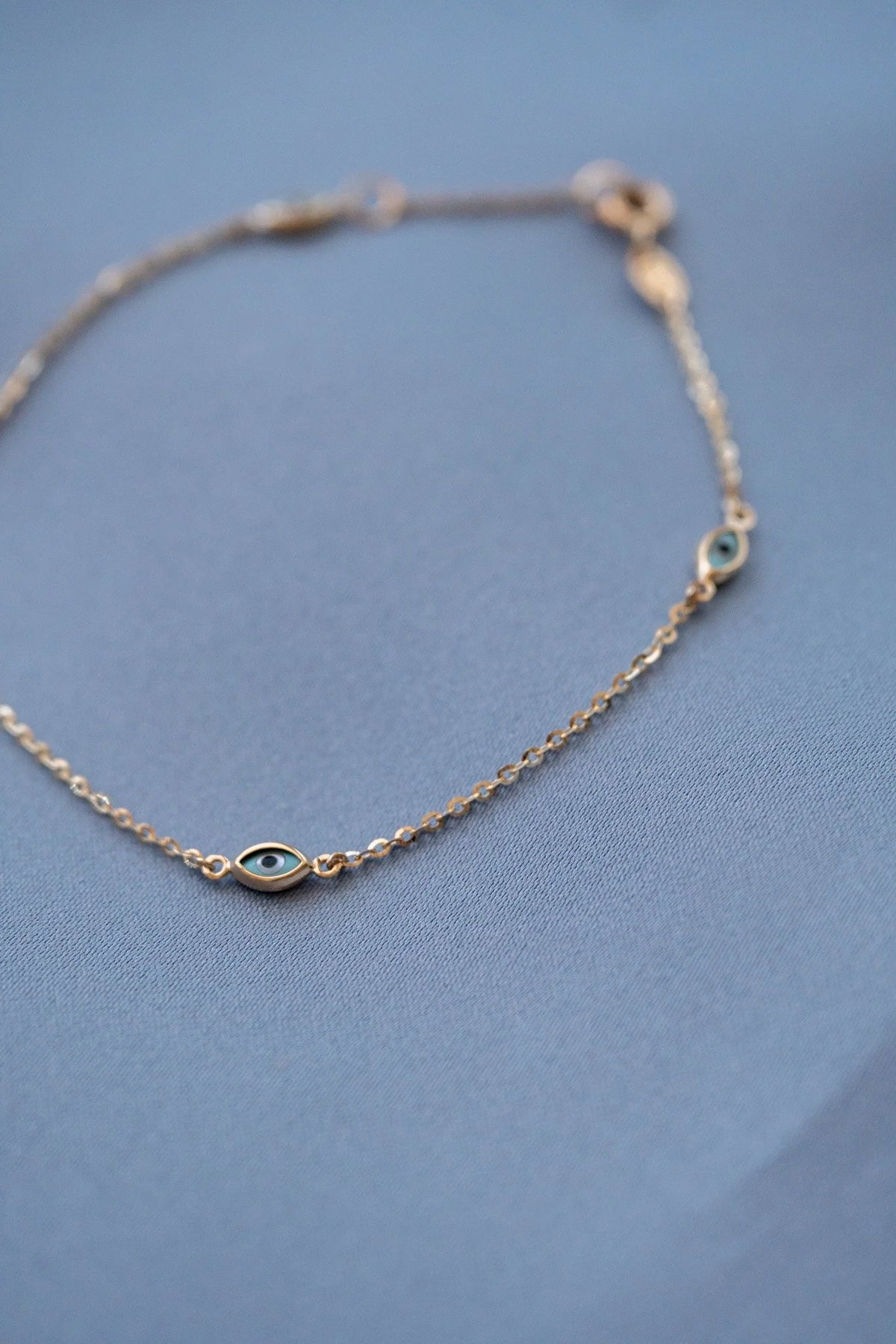 Evil Eye Station Bracelet - Blue