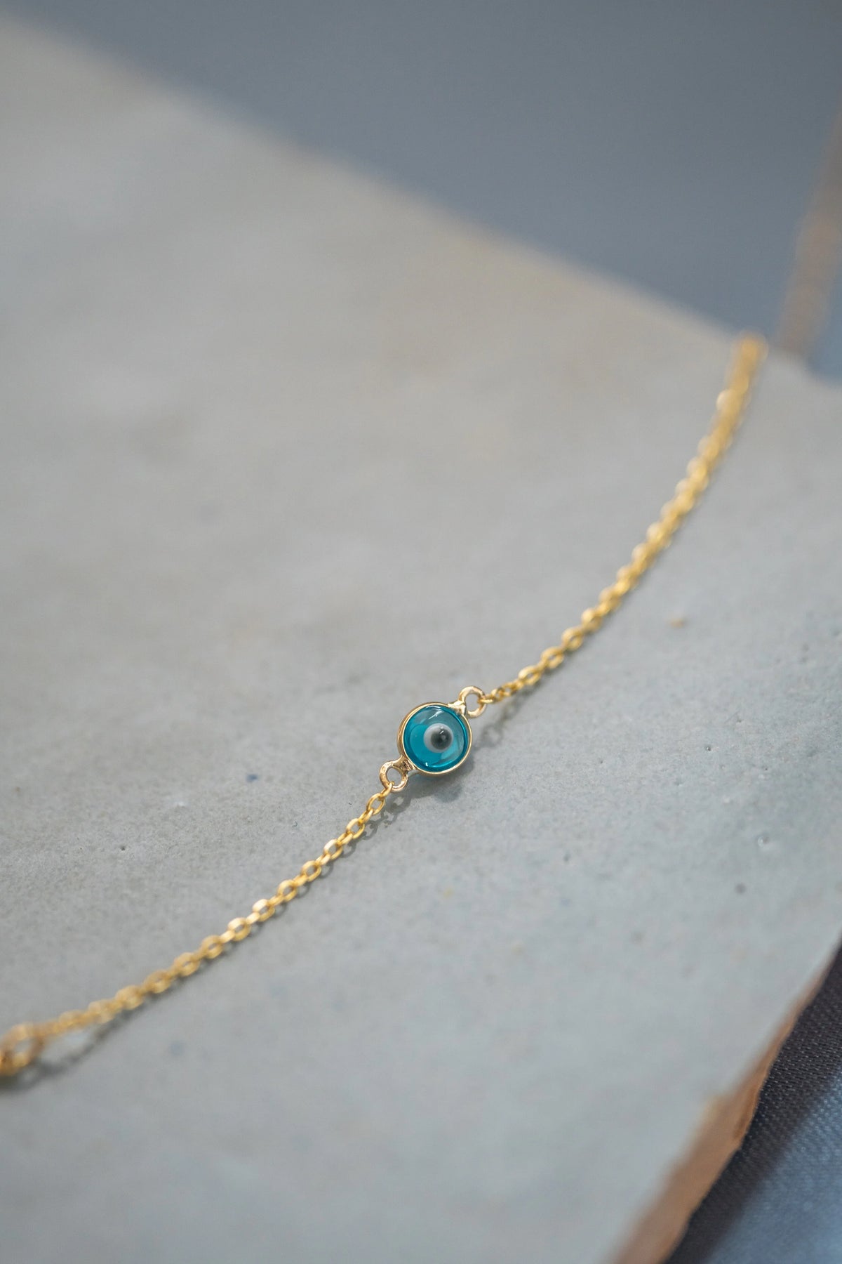 Evil Eye Nameplate Necklace - Latin Alphabet