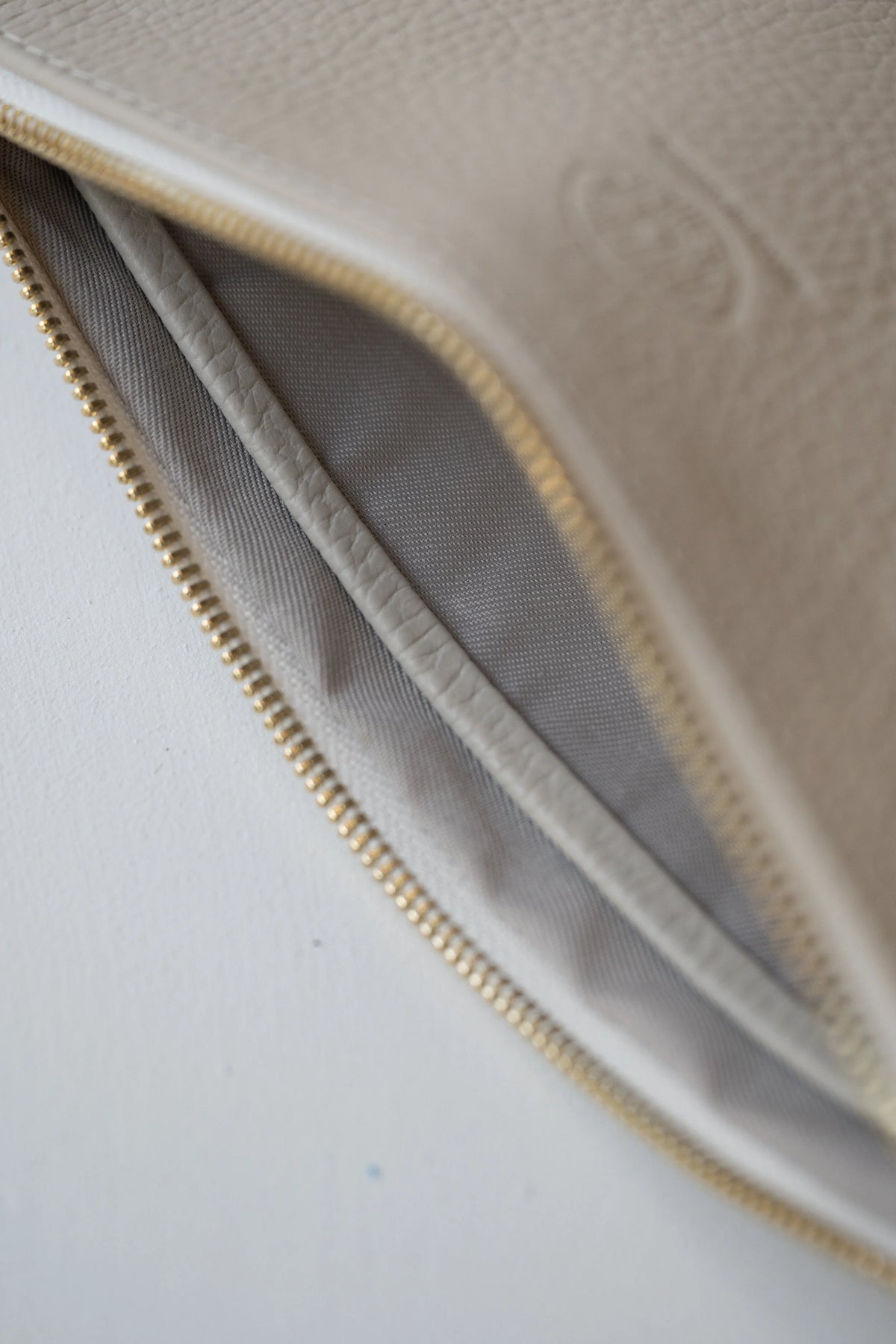 Large Leather Zipper Pouch