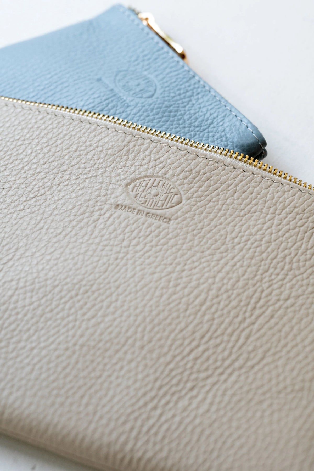 Large Leather Zipper Pouch