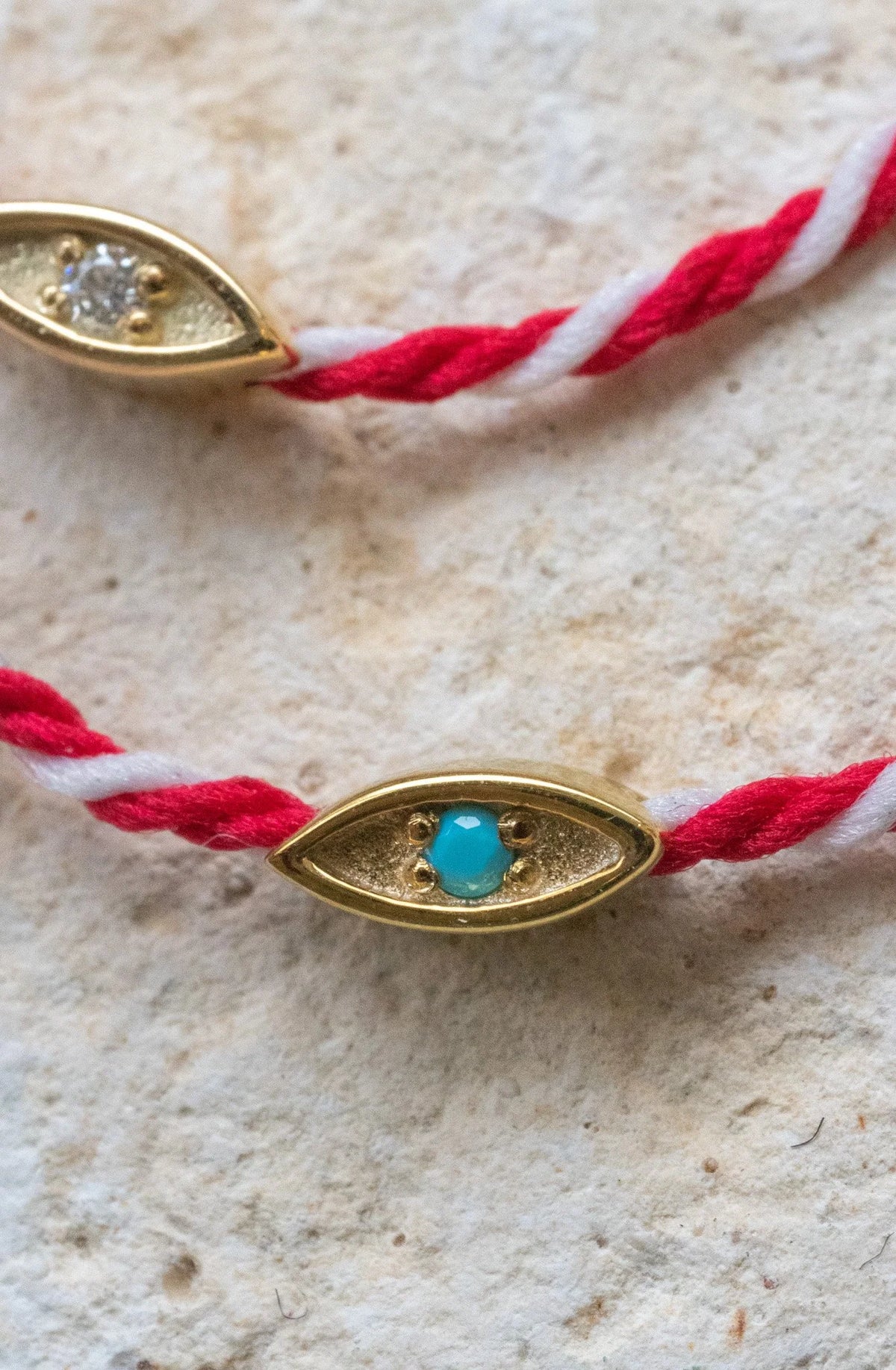 Solid Gold Evil Eye March Bracelet