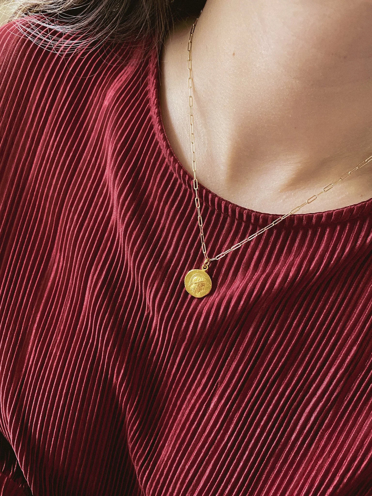 Athena Coin Charm