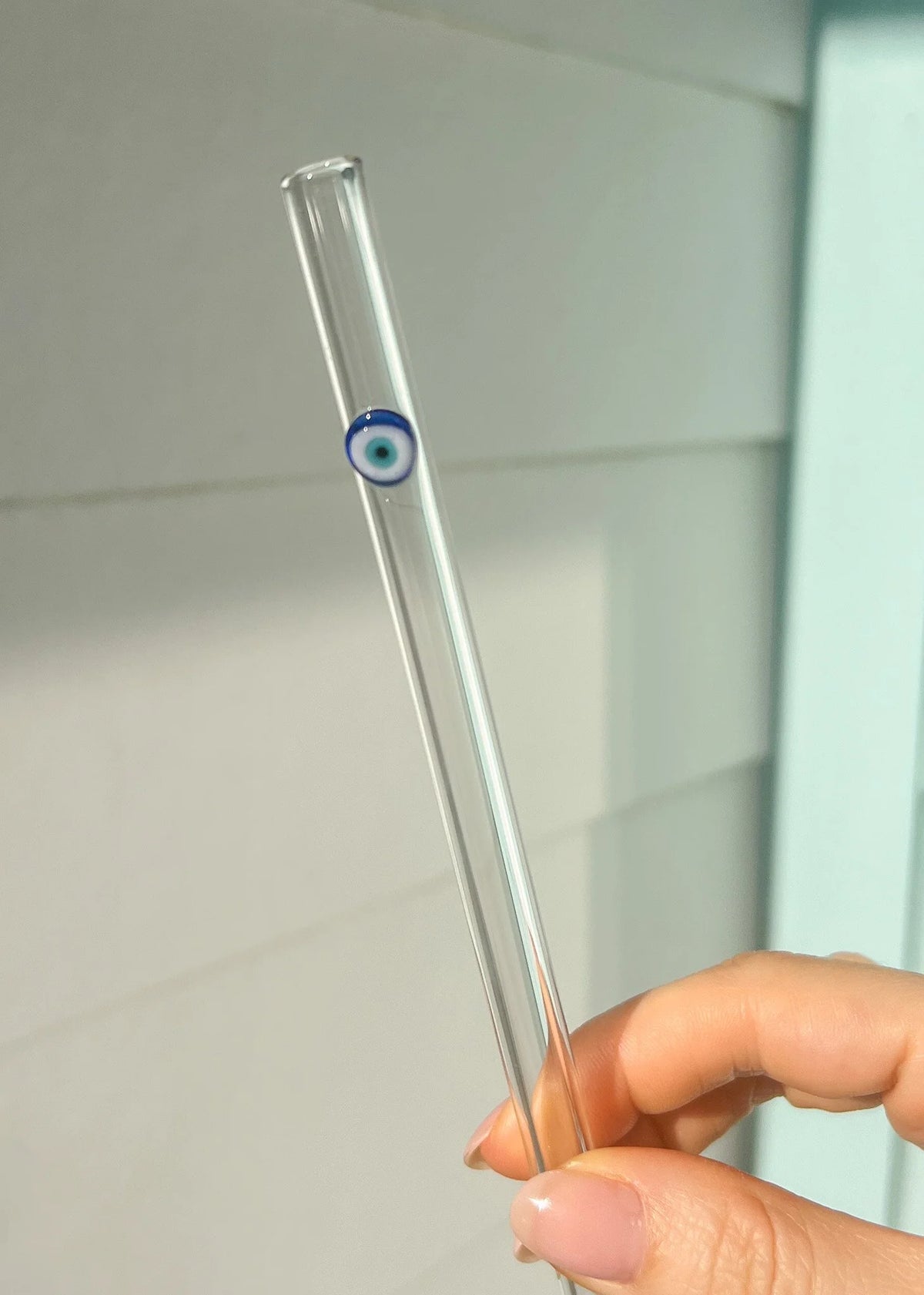 Evil Eye Glass Straw