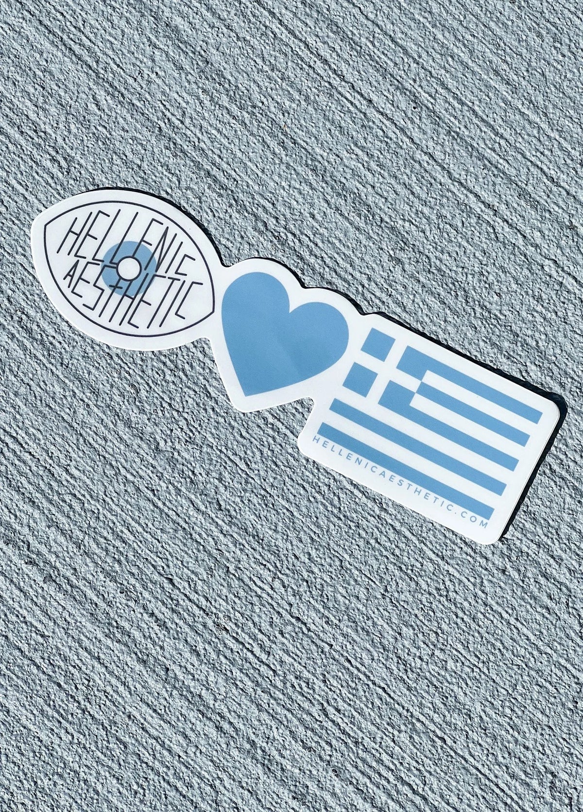 6 Inch Eye Heart Greece Sticker
