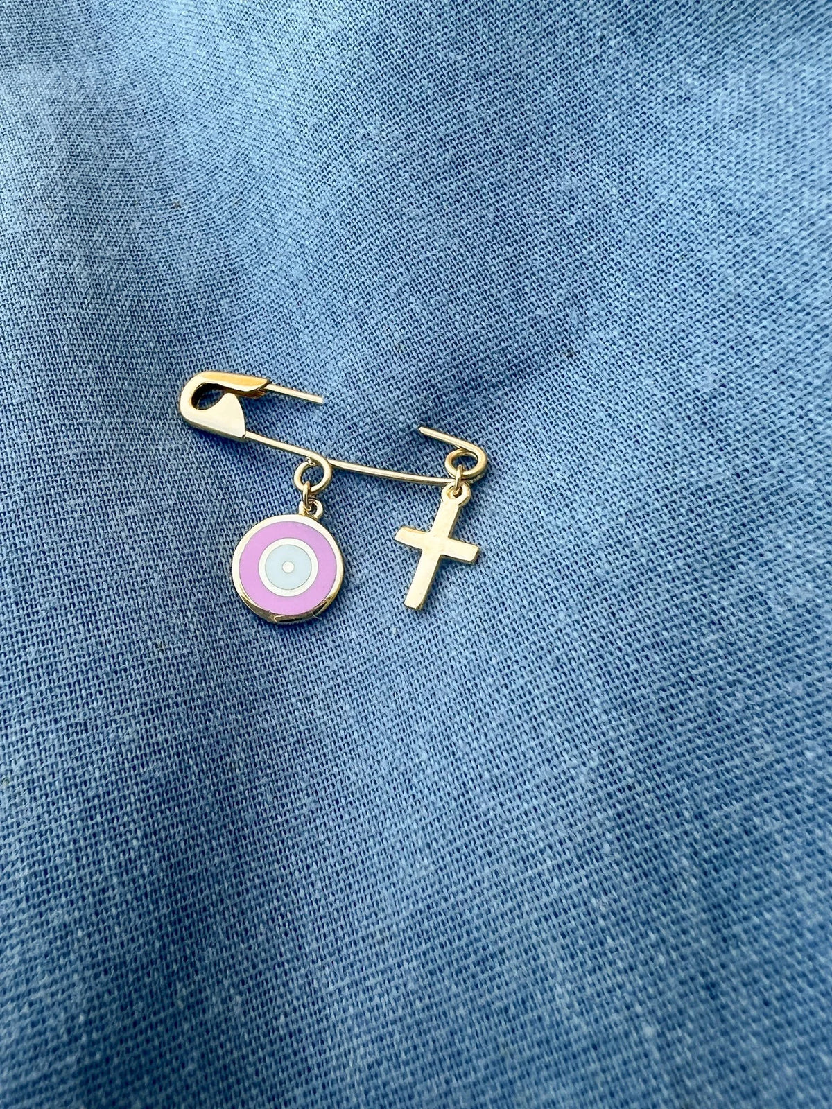 Pink Enamel Evil Eye Pin