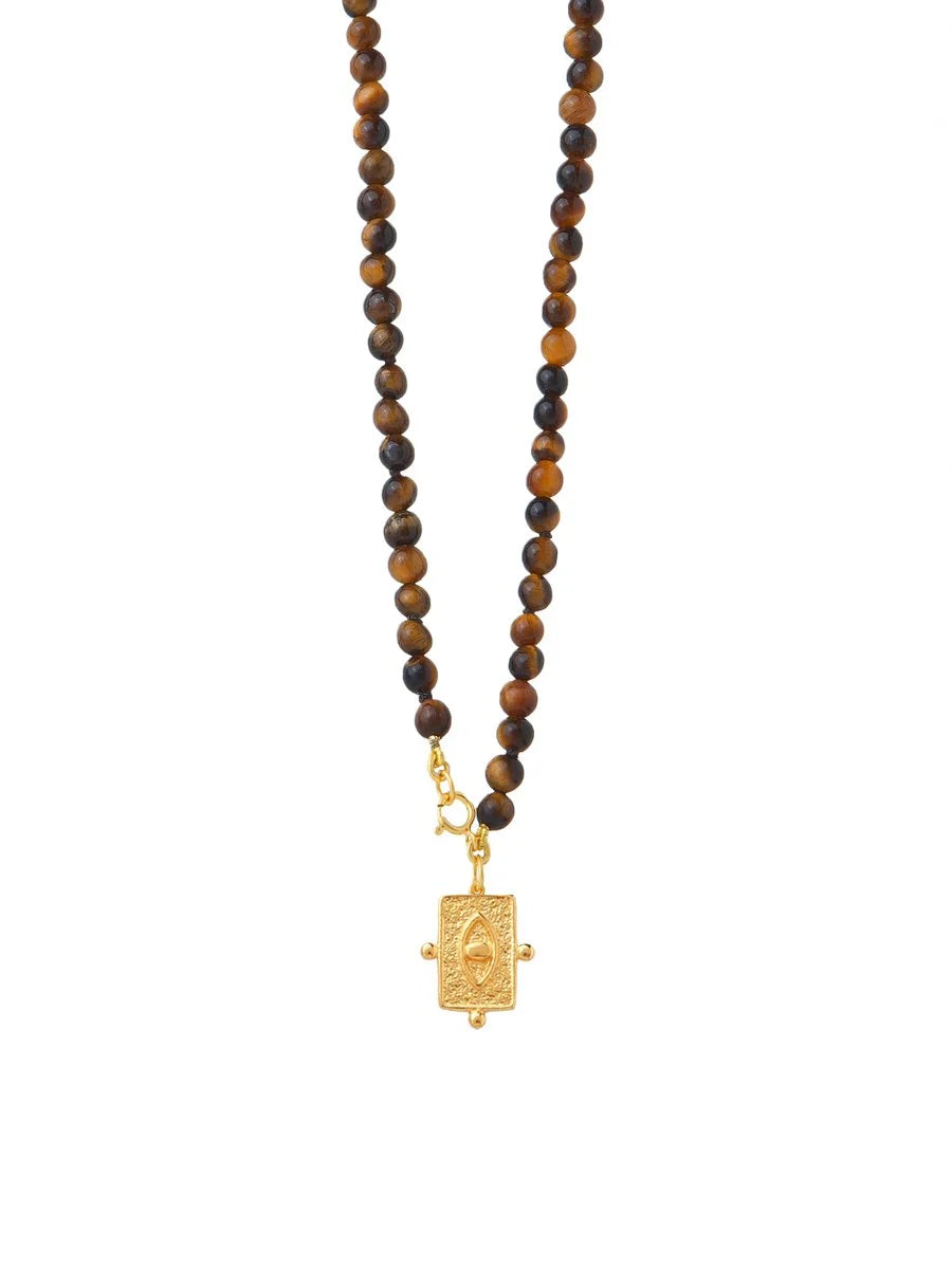 Eye Talisman Necklace - Tiger Eye