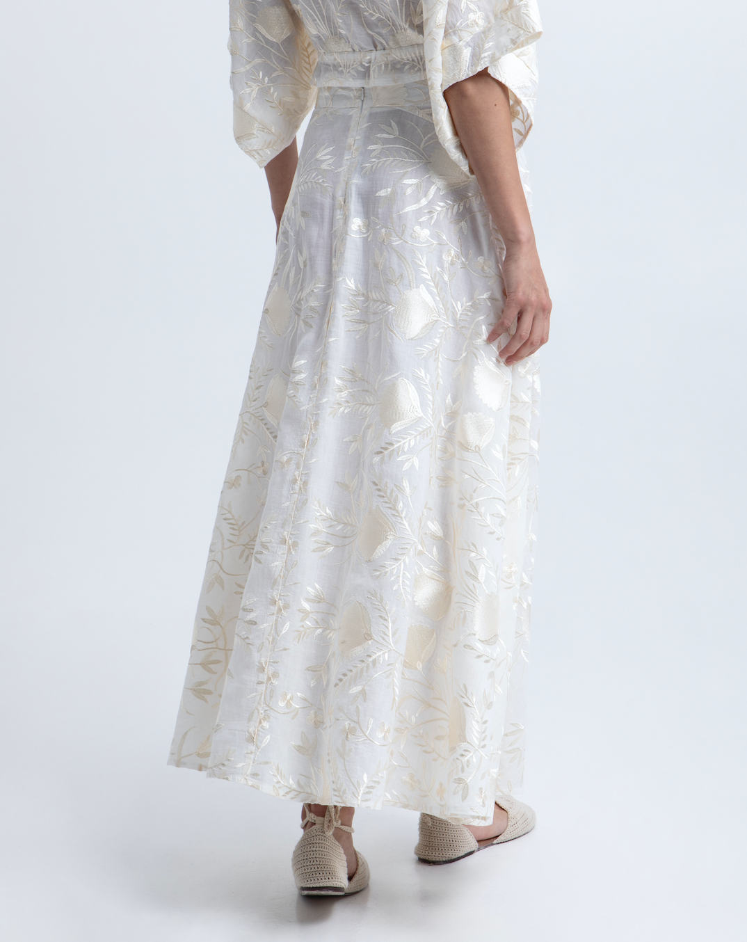 Floral Embroidered Skirt