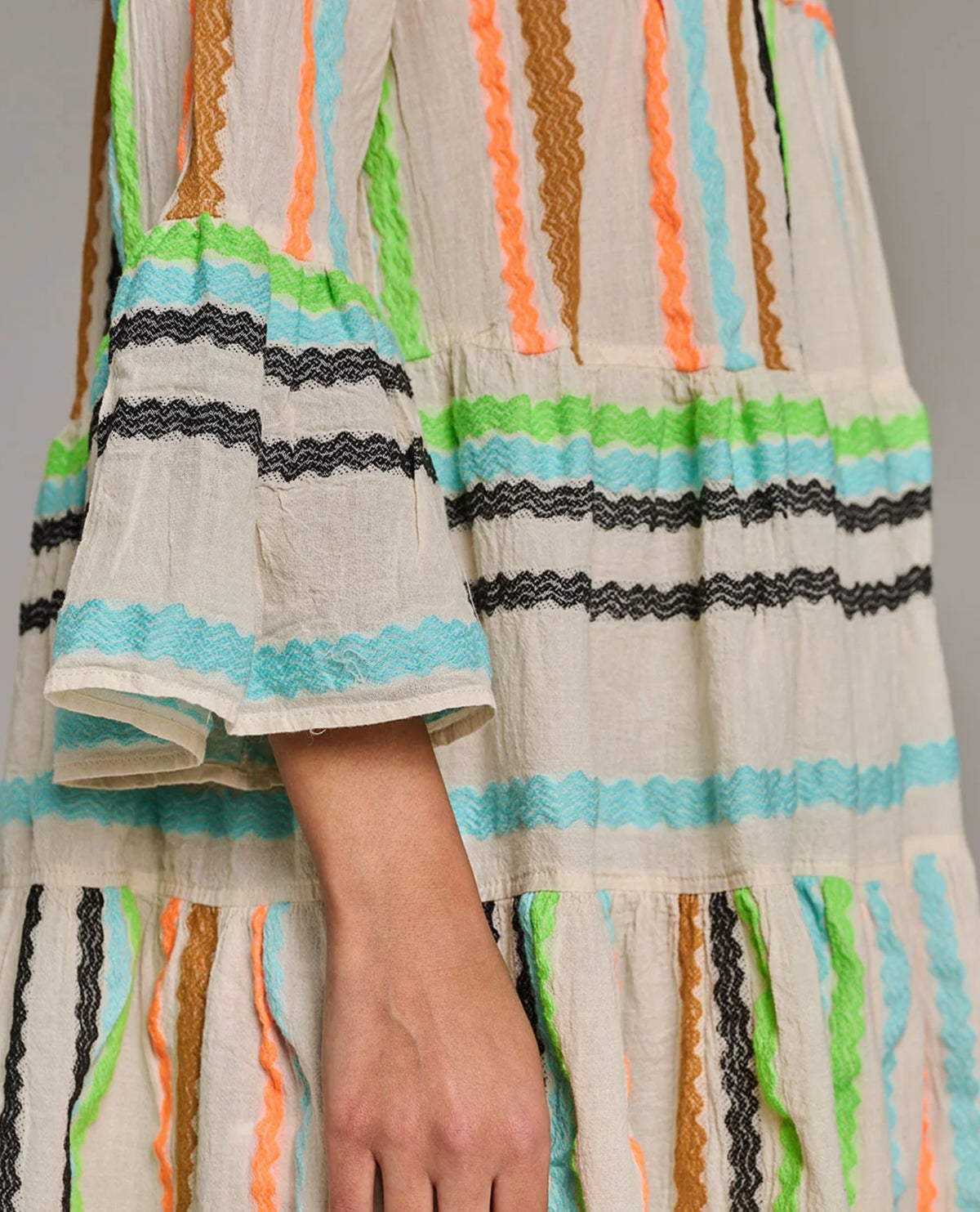 Short Ella Dress - Multi Color Jacquard