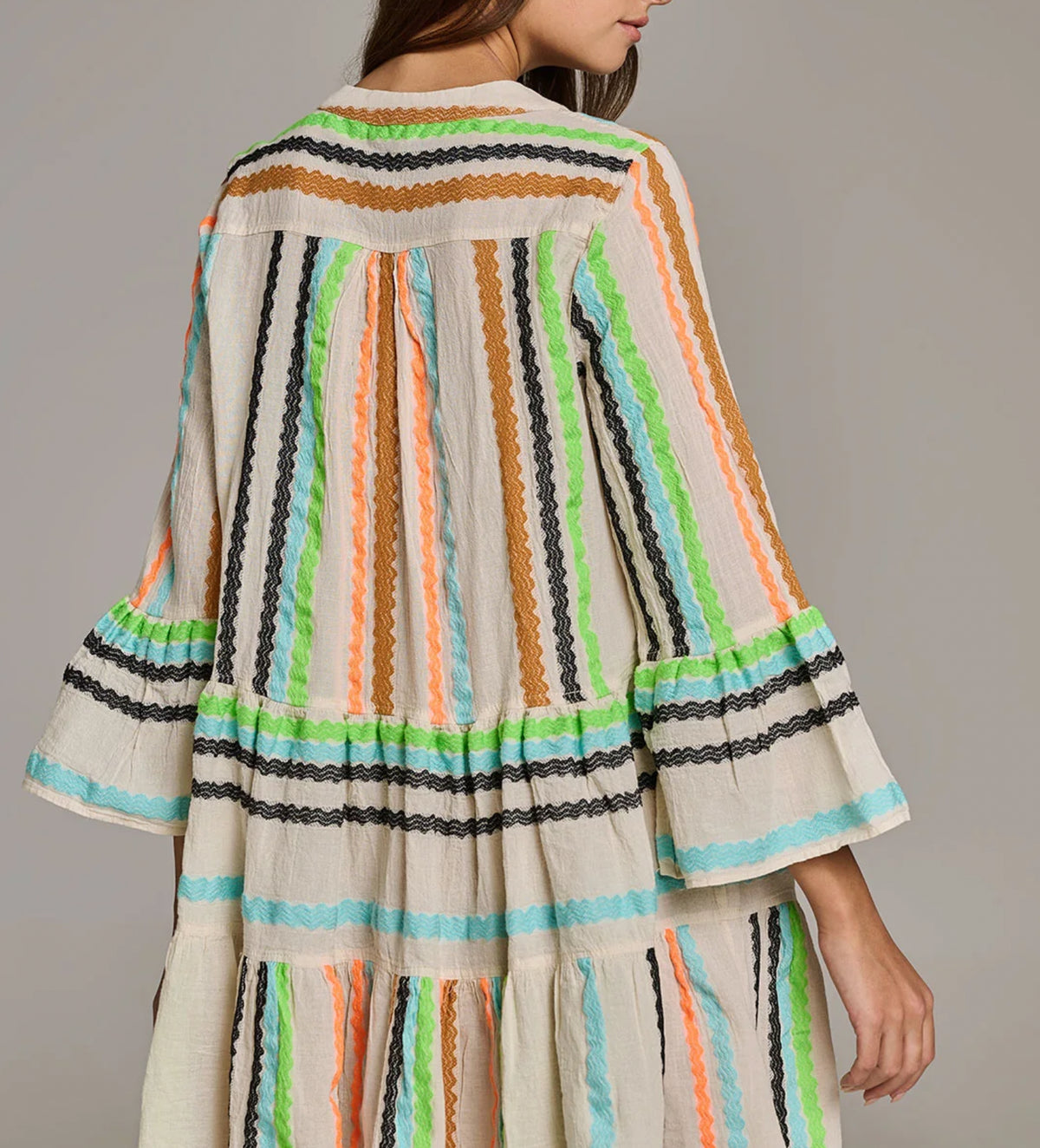 Short Ella Dress - Multi Color Jacquard