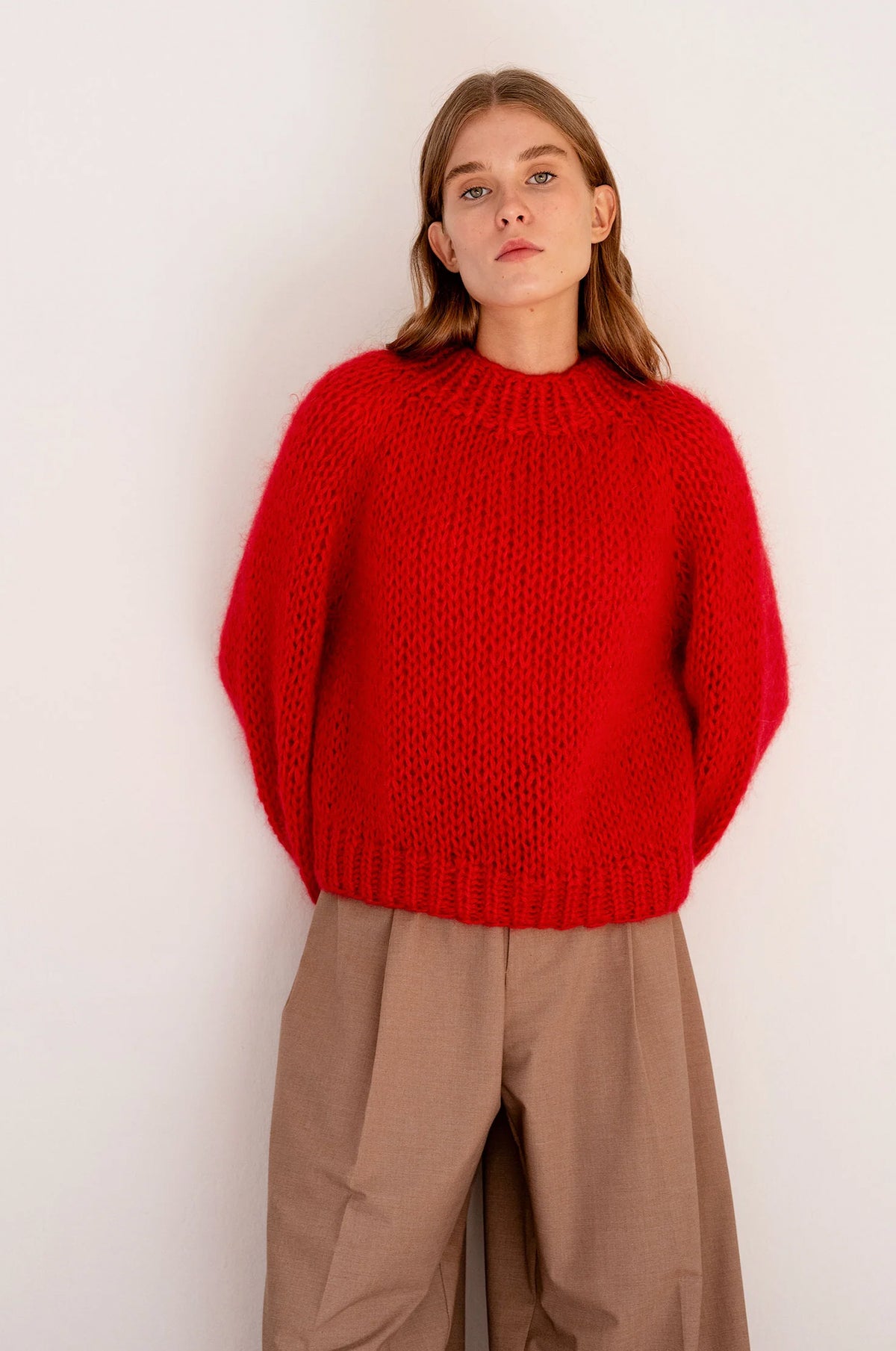 Relaxed Mohair Sweater in Lava