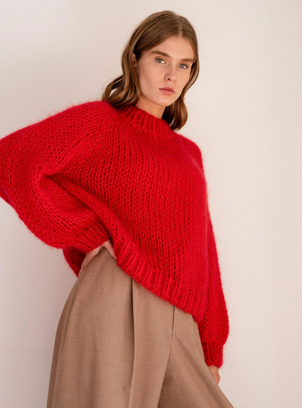 Relaxed Mohair Sweater in Lava