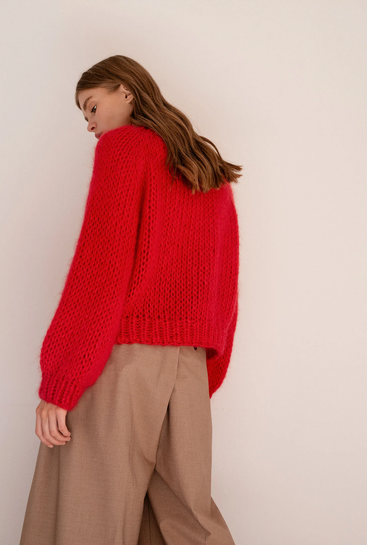 Relaxed Mohair Sweater in Lava