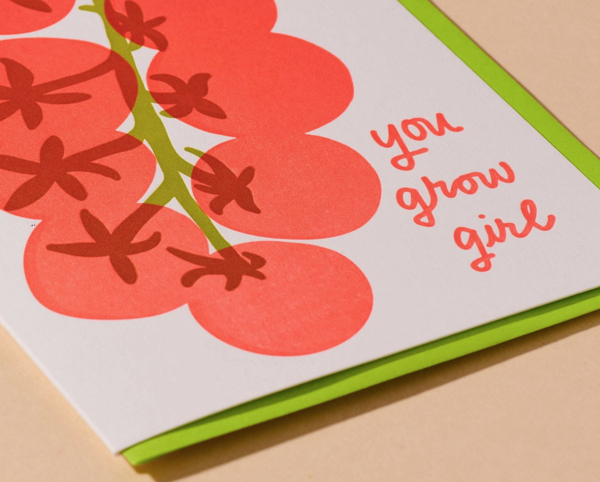 "You Grow Girl" Letterpress Card