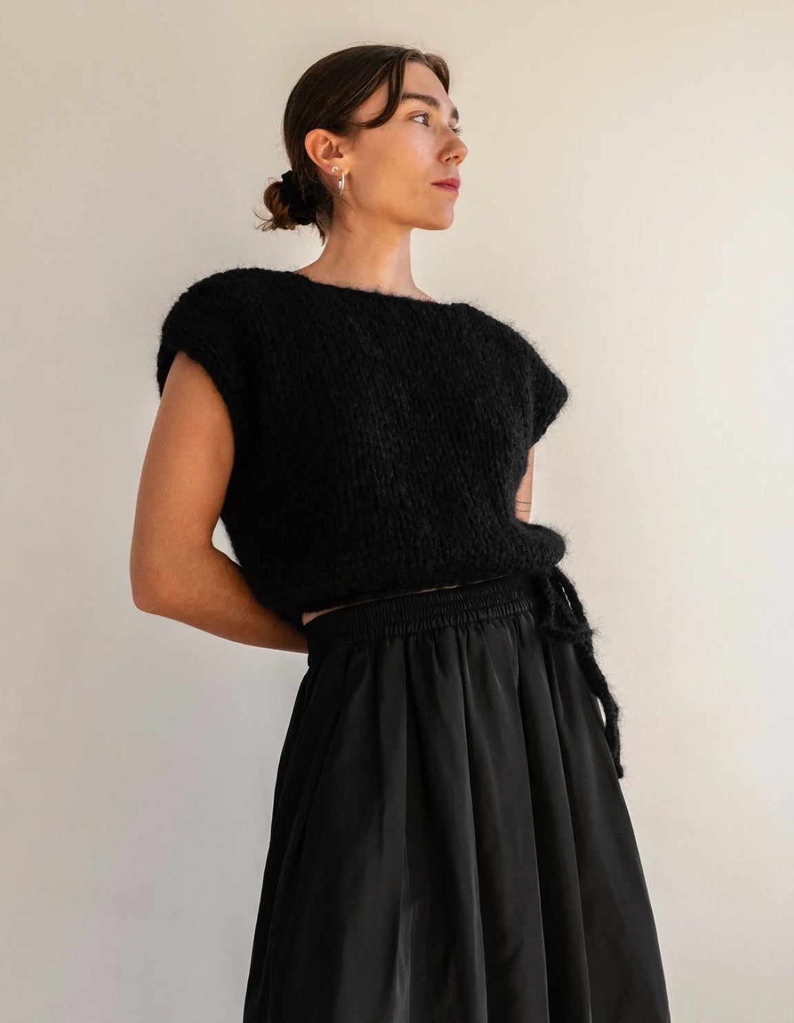 Mohair Wrap Vest in Night