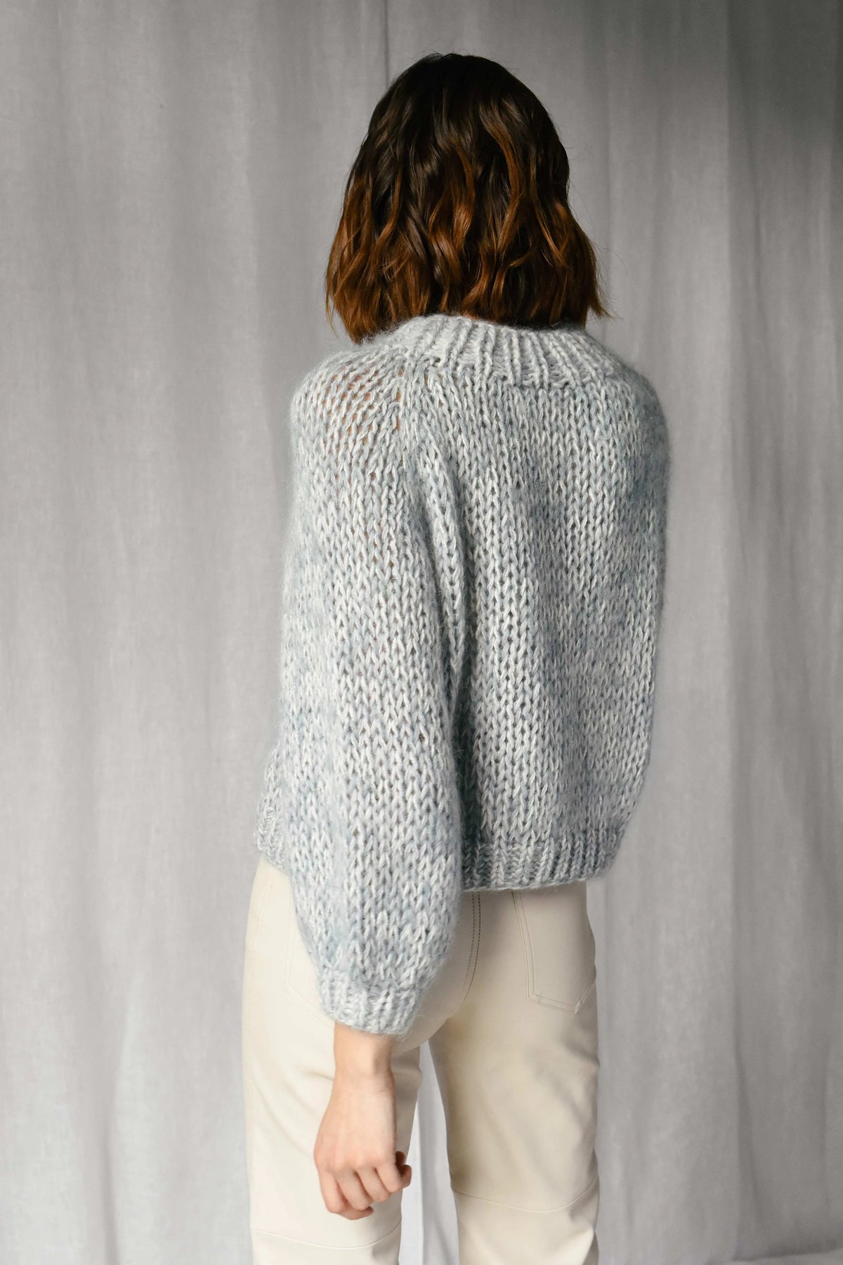 Chunky Braid Sweater in Ozone Mix