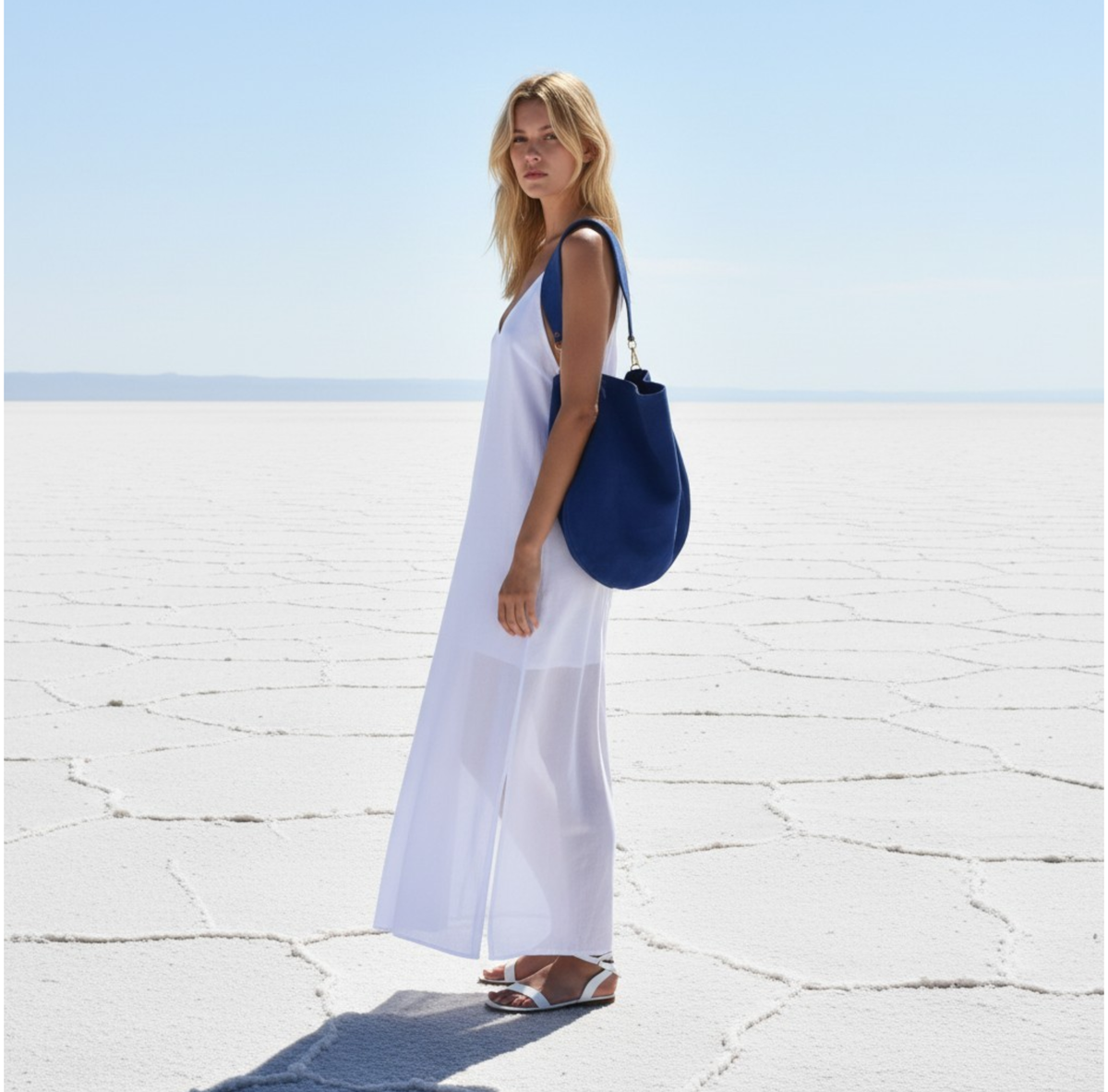 Anna Hobo Bag - Electric Blue