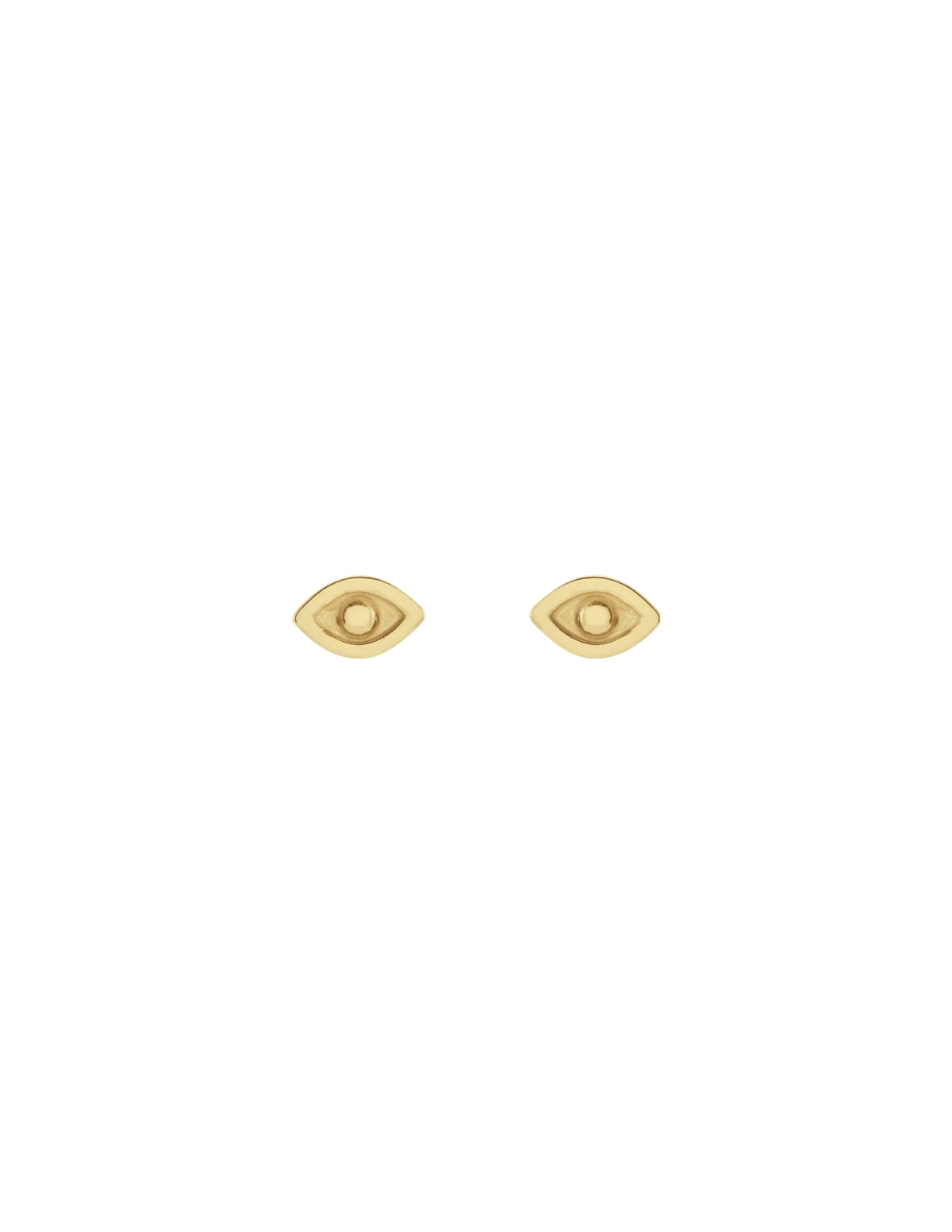 Gold Evil Eye Studs