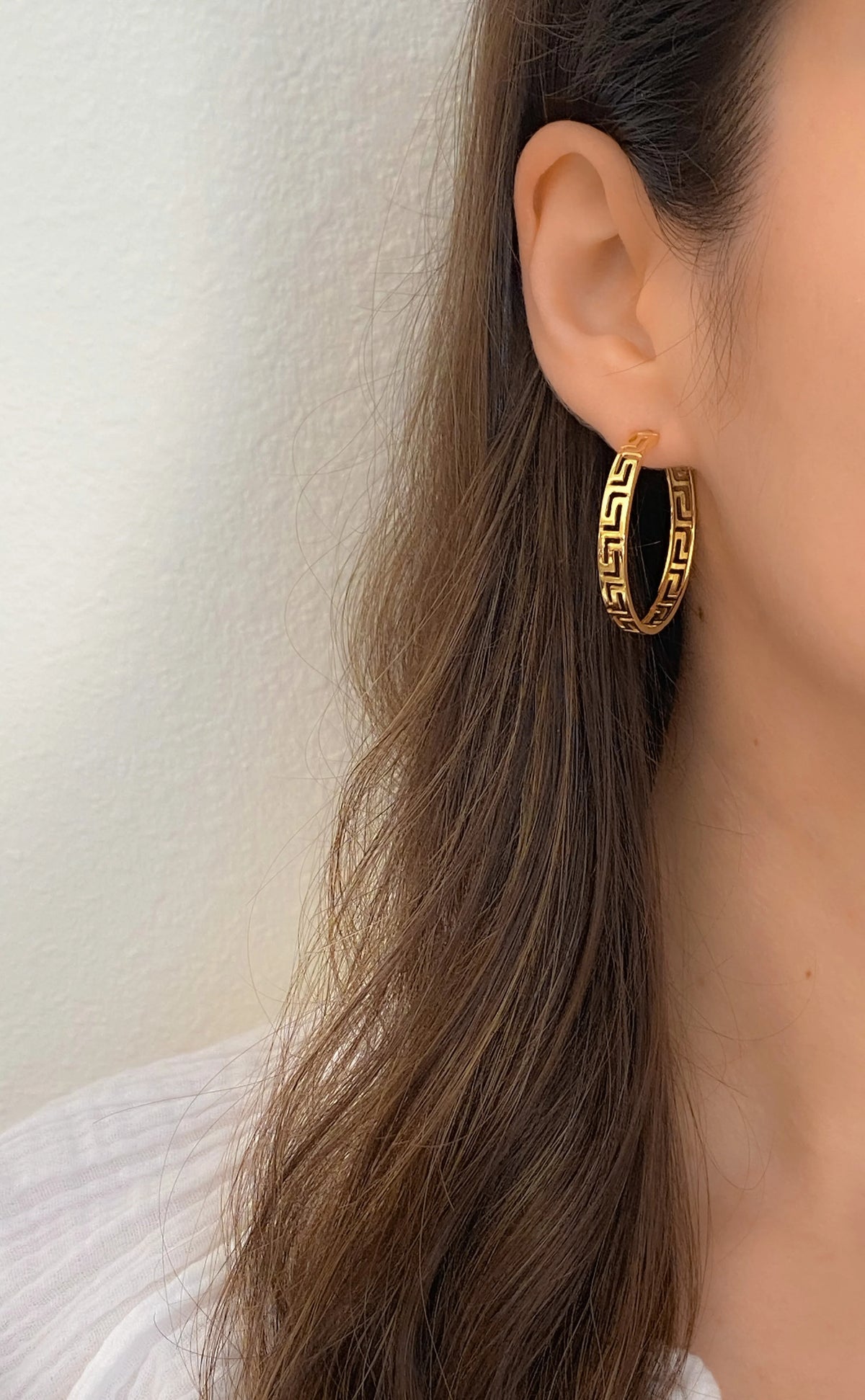 Meandros Large Hoop Earrings