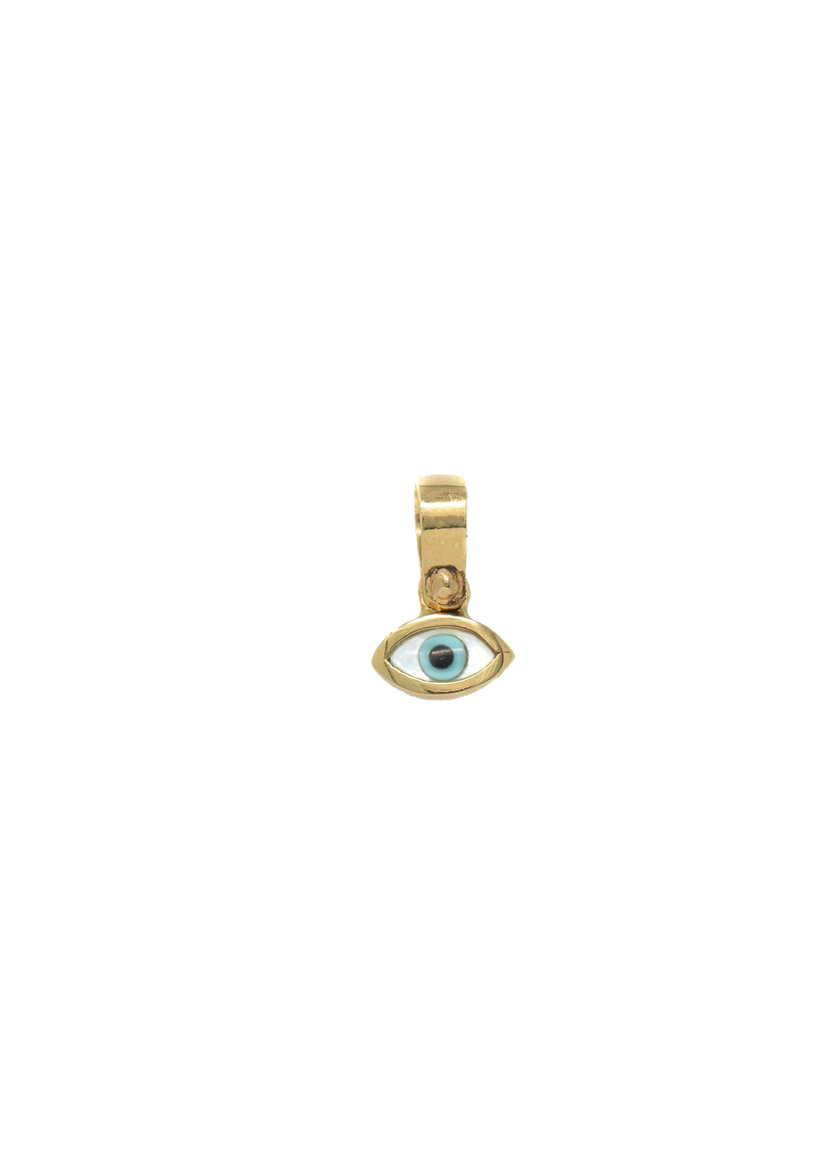 Mini Mother of Pearl Evil Eye Charm