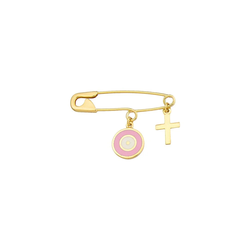 Pink Enamel Evil Eye Pin