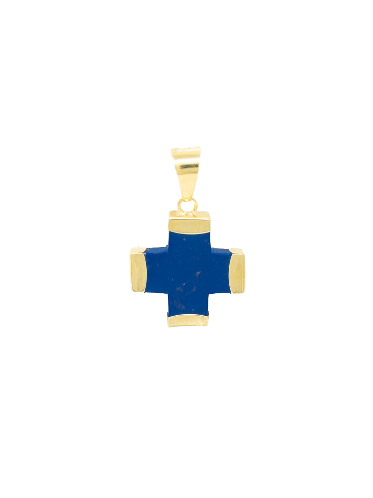 Royal Blue Cross Charm - Small