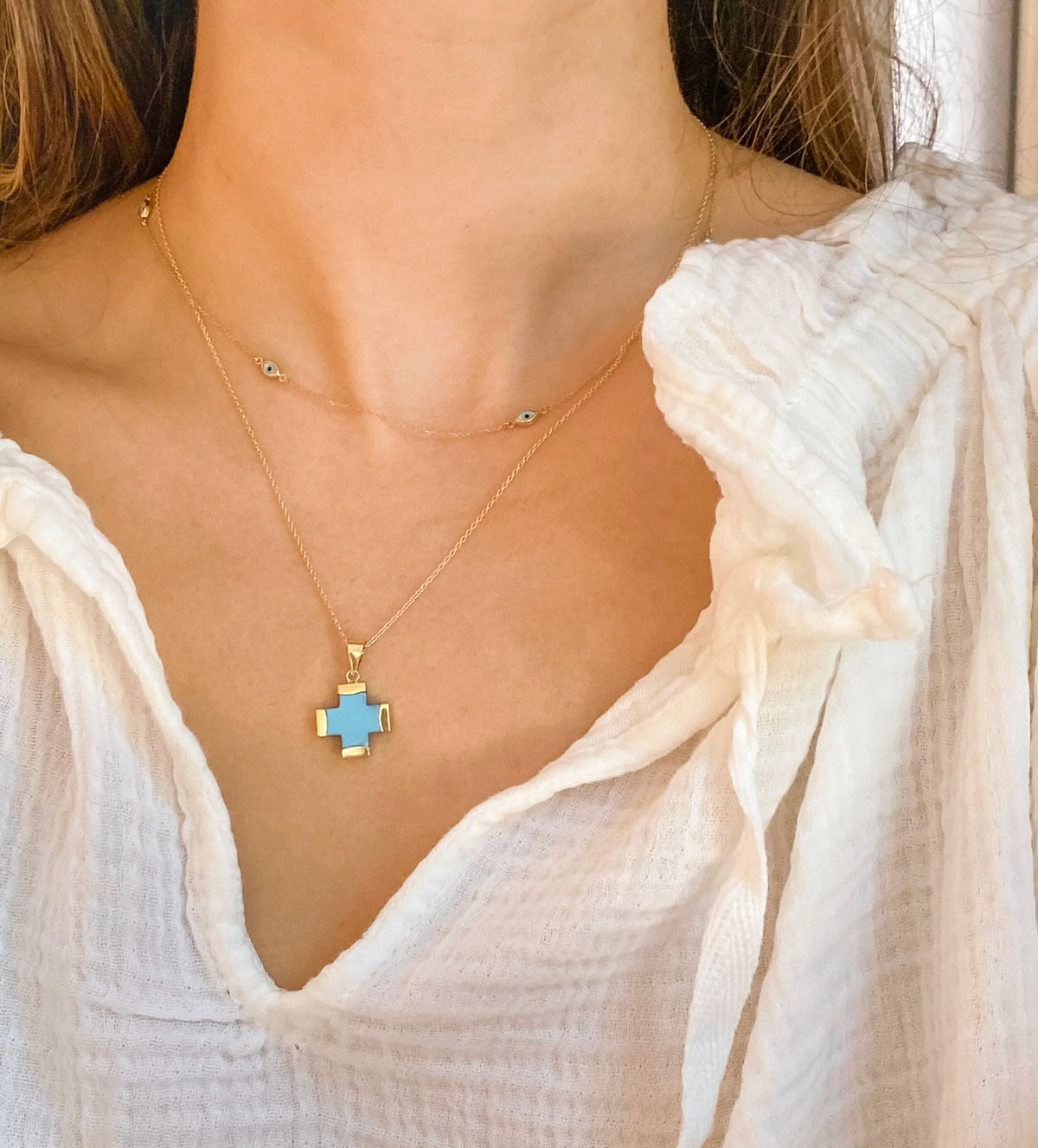 Evil Eye Station Necklace